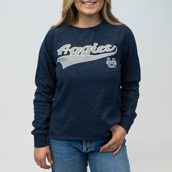 Colosseum, Navy, Women's, U-State, Sweatshirt